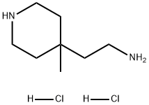 4-Piperidineethanamine, 4-methyl-, hydrochloride (1:2) Struktur